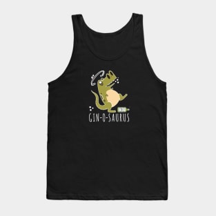 Cute Gin-o-saurus Dinosaur Gin Lover Gift Ideas Tank Top